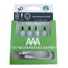 Батарейки AAA акумуляторні з роз“ємом USB Type-C від Smartoools на 1.5V/750mWh 4 ШТ. 744-1